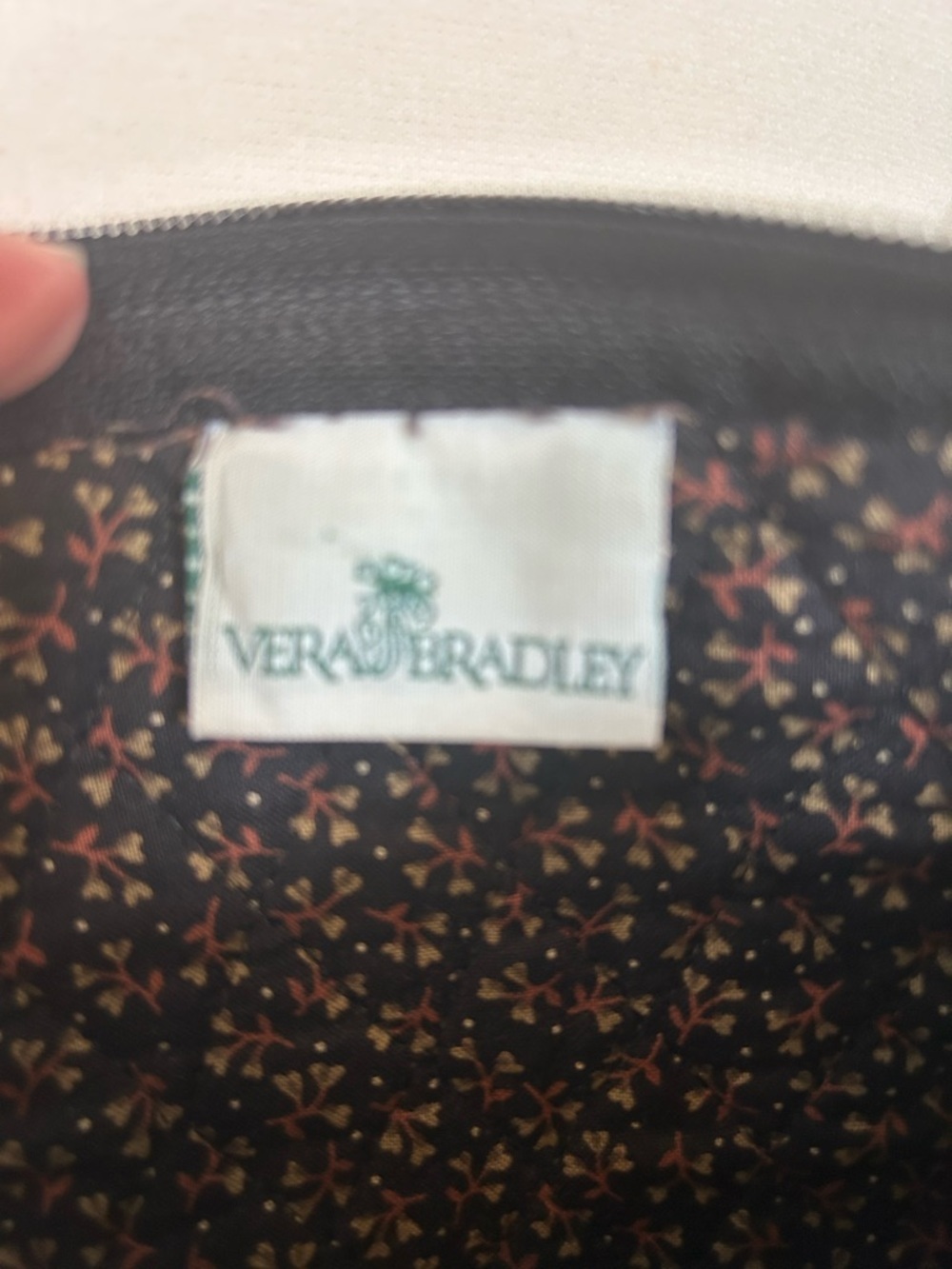 Vera Bradley Vintage Black Walnut Quilted Crossbody Bag Retired Pattern Vintage - Picture 3 of 4